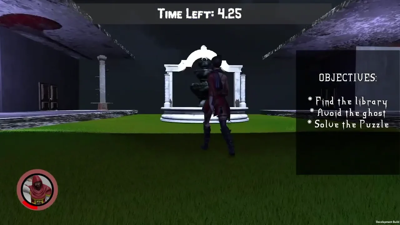 Exorcist Manor playable courtyard